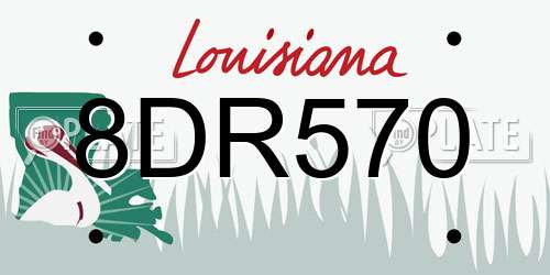 8DR570 Louisiana License Plate