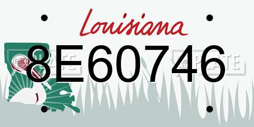 8E60746 Louisiana License Plate