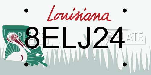 8ELJ24 Louisiana License Plate