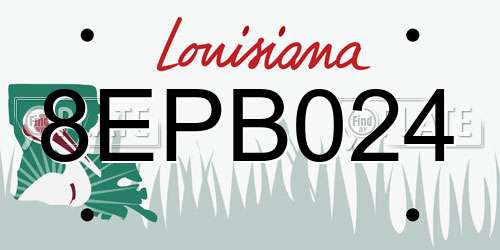 8EPB024 Louisiana License Plate