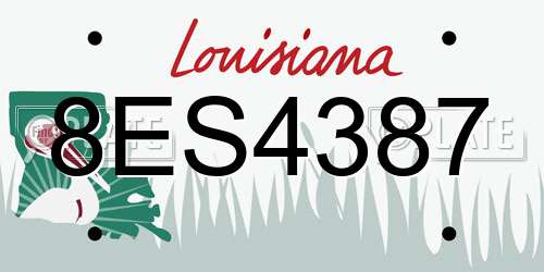 8ES4387 Louisiana License Plate
