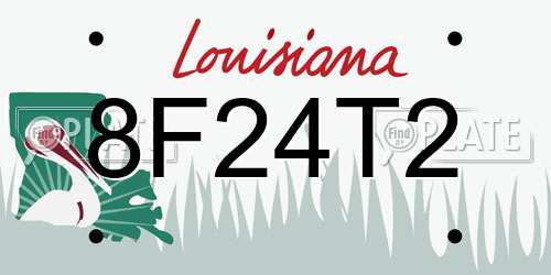 8F24T2 Louisiana License Plate