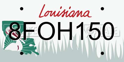 8FOH150 Louisiana License Plate