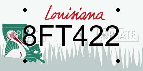 8FT422 Louisiana License Plate