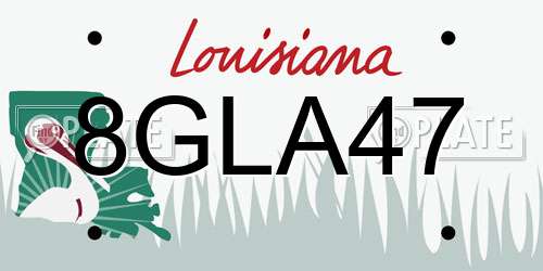 8GLA47 Louisiana License Plate