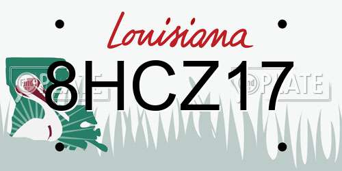 8HCZ17 Louisiana License Plate
