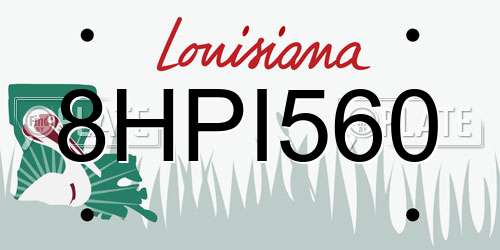 8HPI560 Louisiana License Plate