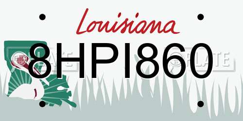 8HPI860 Louisiana License Plate