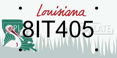 8IT405 Louisiana License Plate