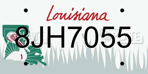 8JH7055 Louisiana License Plate