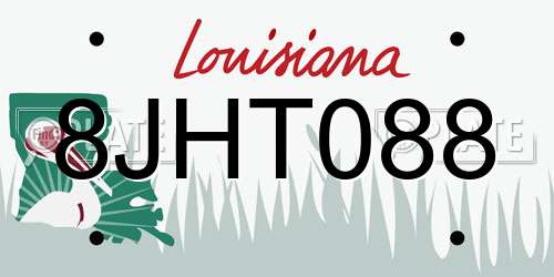 8JHT088 Louisiana License Plate