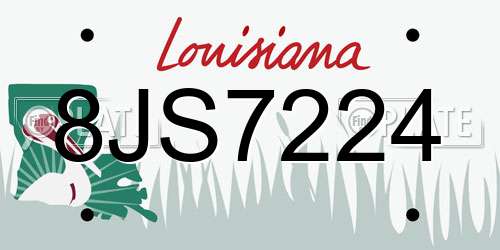 8JS7224 Louisiana License Plate