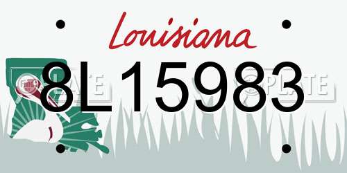 8L15983 Louisiana License Plate