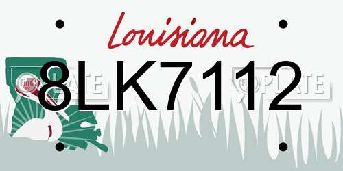 8LK7112 Louisiana License Plate