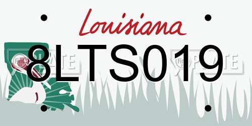 8LTS019 Louisiana License Plate