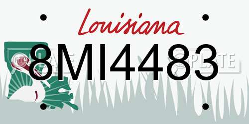 8MI4483 Louisiana License Plate