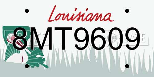 8MT9609 Louisiana License Plate