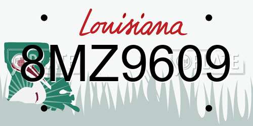 8MZ9609 Louisiana License Plate