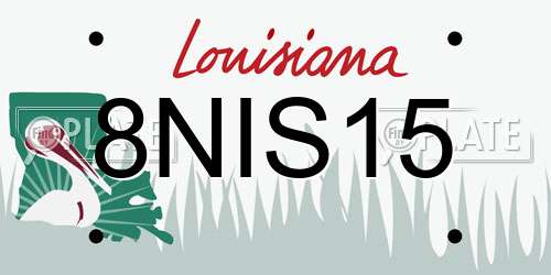 8NIS15 Louisiana License Plate