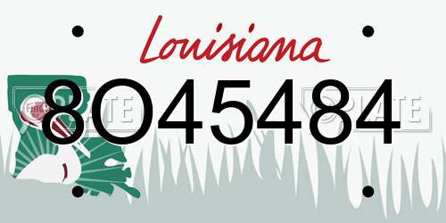 8O45484 Louisiana License Plate