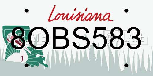 8OBS583 Louisiana License Plate