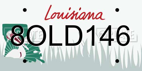 8OLD146 Louisiana License Plate