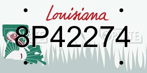 8P42274 Louisiana License Plate