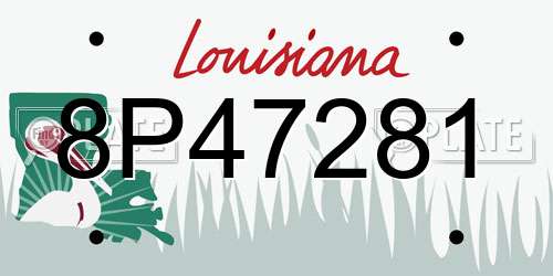 8P47281 Louisiana License Plate