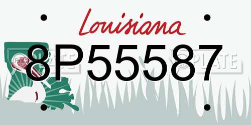 8P55587 Louisiana License Plate