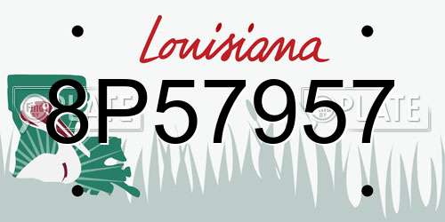 8P57957 Louisiana License Plate