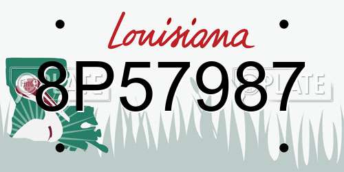 8P57987 Louisiana License Plate