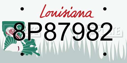 8P87982 Louisiana License Plate