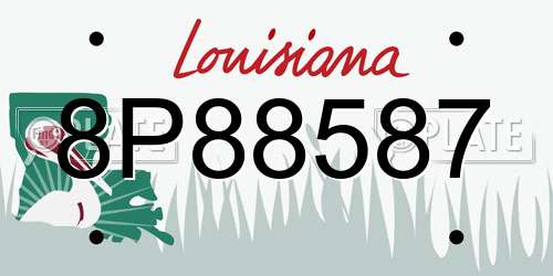 8P88587 Louisiana License Plate