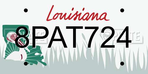 8PAT724 Louisiana License Plate