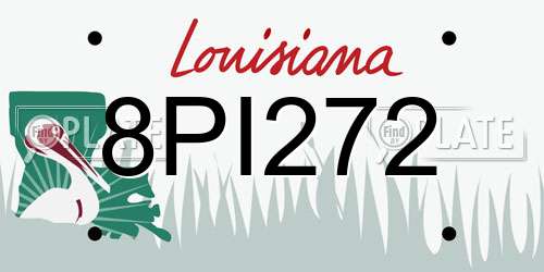 8PI272 Louisiana License Plate