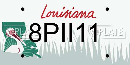 8PII11 Louisiana License Plate