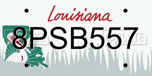 8PSB557 Louisiana License Plate