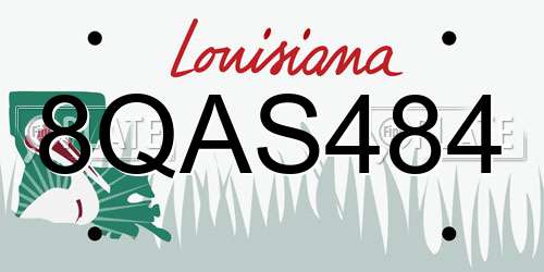 8QAS484 Louisiana License Plate