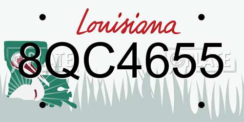 8QC4655 Louisiana License Plate