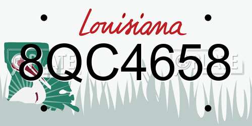 8QC4658 Louisiana License Plate