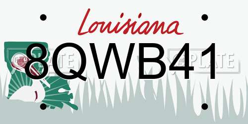 8QWB41 Louisiana License Plate