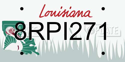 8RPI271 Louisiana License Plate