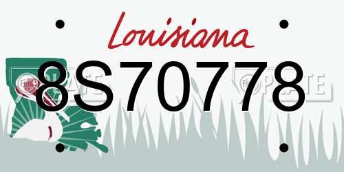 8S70778 Louisiana License Plate