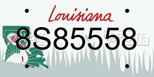 8S85558 Louisiana License Plate