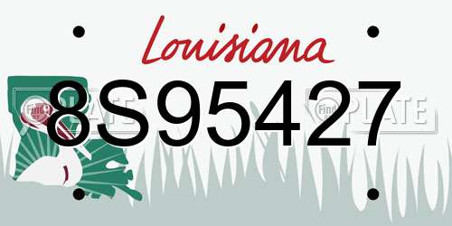 8S95427 Louisiana License Plate