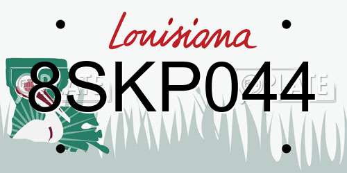 8SKP044 Louisiana License Plate