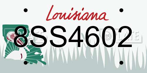 8SS4602 Louisiana License Plate