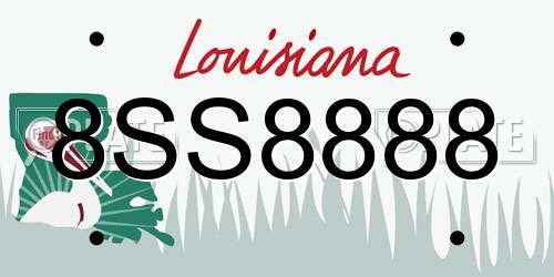 8SS8888 Louisiana License Plate