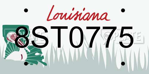 8ST0775 Louisiana License Plate