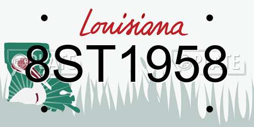 8ST1958 Louisiana License Plate